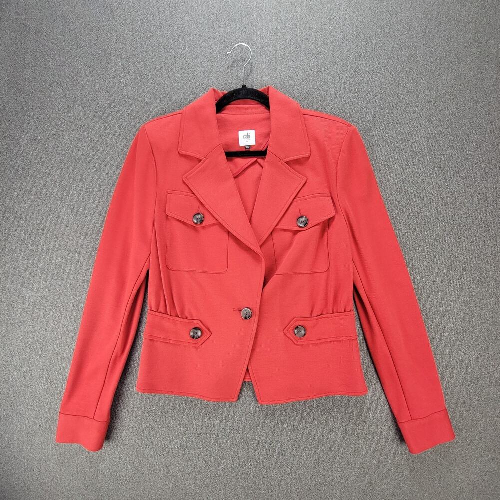 Cabi Size 6 Little Red Jacket One Button Blazer